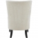 Clementine Wing Accent Arm Chair in Cream Fabric & Black